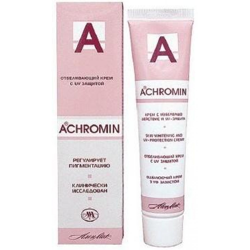 Ахромин крем отбеливающий для лица с УФ защитой 45